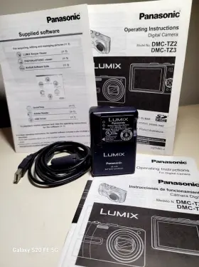 Dmc-tz2 Panasonic Lumix Tz3-battery Charger-lumix Battery Pack-5 Ft Usb Cord