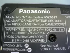 Vsk0697 Panasonic Genuine Camera Battery Adapter Charger - Free Shipping #3