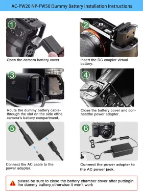 Np-fw50 Partstec 313057189193 Tkdy Ac-pw20 Power Adapter Dummy Battery For Sony Zv-e10 #3