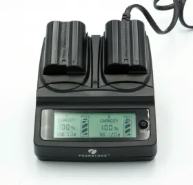 Dlc-nienel15 Pearstone Duo Lcd Charger With 2- En-el15 Battery Plates And 2 Batteries #3