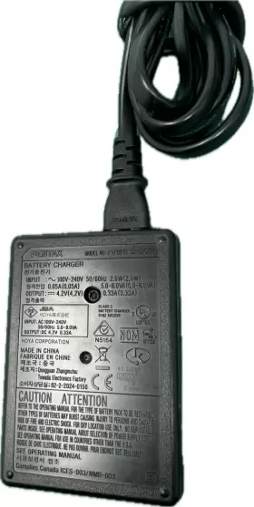 D-bc78 Pentax Genuine Oem Battery Charger For Optio M60 V20 W60 W80 And Other #2