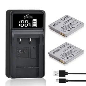 B07wrxzmdb Pickle Power Nb-4l Battery And Led Display Charger For Canon Powershot Elph 100 Hs 300