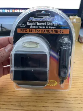 Rtc-141 Power2000 Rtc141 Power 2000 Rapid Travel Charger Digital Canon Nb 5l Camera Dual Voltage