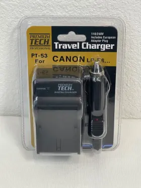 Pt-53 Premium Tech Pt53 Lp-e6 Battery Charger For Canon