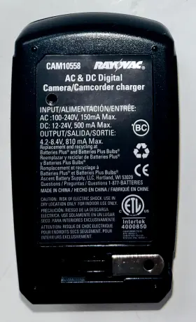 Cam10558 Rayovac Ac And Dc Digital Camera/camcorder Battery Charger With #3