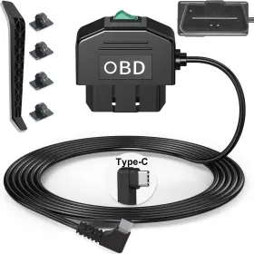 Obd2 Redsia 780854249199 Dash Cam Obd Hardwire Kit Camera Usb Type C With Powe