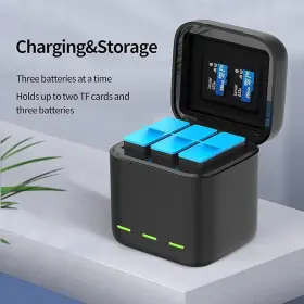Reygeak Rg-sns-901-11 Battery Charger Kit For Gopro Hero 12 11 10 9 Portable Only