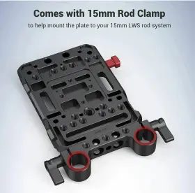 3016 Smallrig -3016 Aluminum Alloy V Mount Battery Plate With Dual 15mm Rod Clamp #3