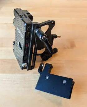 283100 Sony Wooden Camera Battery Slide Pro For Fx6 Fx9 Gold Mount With Lemo #2