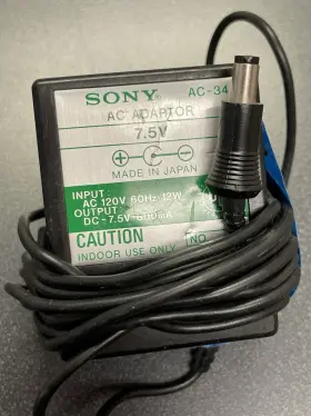 Sony Ac-34 7.5v Adapter - Made In Japan