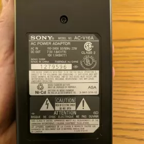 Ac-v16a Sony Ac-v16 Ac Power Adapter / Battery Charger #3