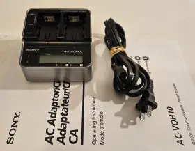 Ac-vqh10 Sony Acv-qh10 Activeforce Ac Adapter Dual Charger W/ Cord And Manual 2 Batteries #2