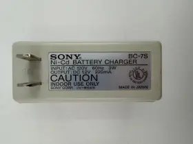 Bc-7s Sony Ni-cd Battery Charger 120v 60hz Oem Made In Japan Untested As Is