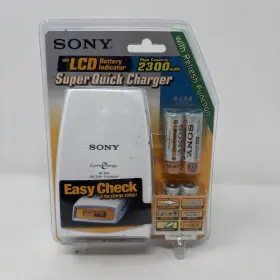 Bcg-34hrmd4 Sony Super Quick Easy Check 4 Battery Charger Kit Lcd Indicator