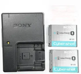 Np-fr1 Sony Np-rf1 Cyber-shot Camera Bc-cs3 Charger And Two Infolithium Batteries