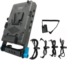 Supfoto 791711705451 V-mount Battery Plate 15mm Rod Mount V Lock Power Supply D-tap