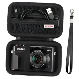 M07bb Supmay Camera Case For Canon Powershot G7 X Mark Iii/ Ii Digital Black