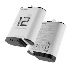 Cob-hpb-011 Telesin Enduro Battery 2-pack For Gopro 12 11 10 9 Long Lasting Large Capa