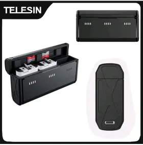 Gp-hpk-011 Telesin Portable Battery Charger For Hero 12 11 10 9 3 Slots Tf Card