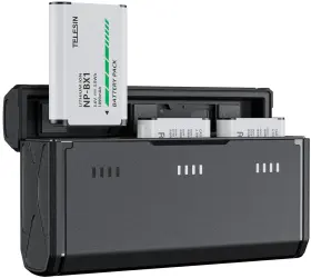 Cx-cmr-001-us Teselin Telesin 2 Pack Np-bx1 Battery And 3-channel Charger For Sony Np-bx1/m8