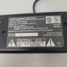 242740 Thomson Consumer Electronics A/c Adapter Battery Charger Tested #2
