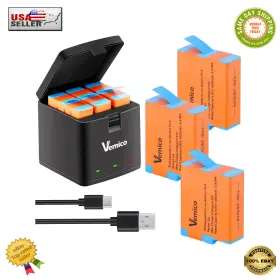 Vemico-gph910 Vemico Gopro Hero 9/10 Set Of 3 X Spare Batteries 1800mah 3-channel Charging Dock