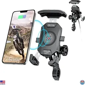 M14a Visit The Imestou Store 15w Anti-theft Wireless Motorcycle Phone Mount Charger - Usb C Holder