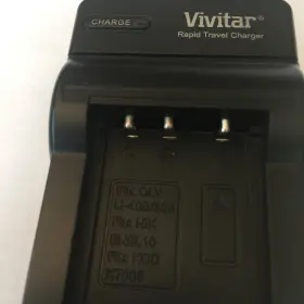 Viv-qcb-906 Vivitar #1130416 Rapid Travel Charger Battery Ac Wall Dc Car Olympus #2