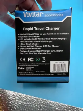 Viv-qcb-216 Vivitar 1131015 Rapid Travel Charger For Canon Lp-ep12 Battery #2