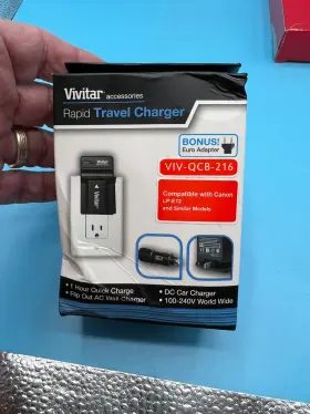 Viv-qcb-216 Vivitar 1131015 Rapid Travel Charger For Canon Lp-ep12 Battery