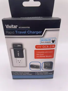 Viv-qcb-104 Vivitar 681066466216 Rapid Travel Charger Compatible W Sony