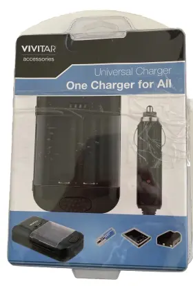 87181398 Vivitar Universal Battery Charger Black Open Box