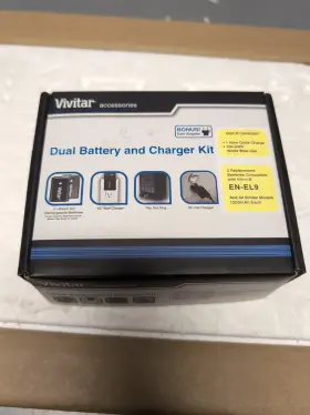 Viv-nb2q-el9 Vivitar Accessories Dual Battery And Charger Kit Nikon Compatible