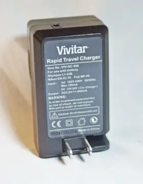 Viv-qc-216 Vivitar Rapid Travel Charger Qc 906 Compatible Several Camera Makers - See Pics #2