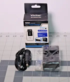 Vivitar Viv-qc-610 Panasonic Rapid Travel Charger For Lumix Cameras And Camcorders 110-220v