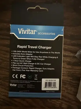 Viv-qcb-105 Vivitar Accessories Rapid Travel Charger With Battery #3
