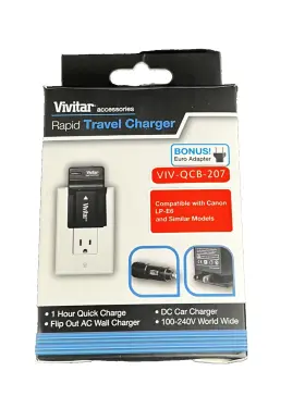 Viv-qcb-205 Vivitar Rapid Battery Charger Comes With New Battery. Nib