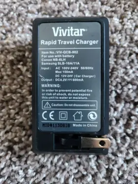 Viv-qcb-902 Vivitar Viv-qcb-214 Rapid Travel Charger Camera Battery #2