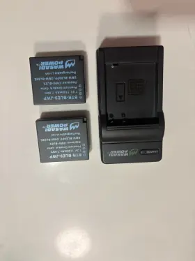 Btr-blg9-jwp Wasabi Power Charger And Rechargeable Li-ion Batteries For Leica D-lux 8