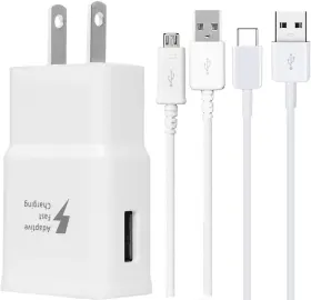 W-0753001 Wghwq Designed For Samsung Galaxy Tablet Adaptive Fast Charger White