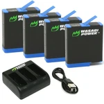 Wasabi Power Battery (4-PACK) And Triple Charger For Gopro HERO8 Black. Fixed Price $39.99.