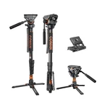 Monopod With Feet, Coman Professional Video Camera Q6 Tripod Sta.... Fixed Price $136.30.