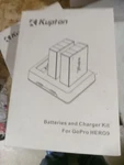 Kupton Gopro HERO9 Batteries & Charger Kit - New Unopened Box A2. Fixed Price $24.00.