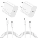 Fast Charger For Iphone 17 16 15 Pack 60W Usbc To 2PAK 6FT, White. Fixed Price $14.16.