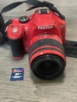 Pentax K-x Single-lens Reflex Camera Red W/ 32GB Sd Card Tested & Works. Fixed Price $220.00.