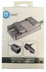 Onn Universal Camera Battery Charger Wall & Car Adapters For Lithium-lon. Fixed Price $15.95.