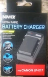 Bower Ultra Rapid Battery Charger Fits Canon LP-E17. Fixed Price $8.99.