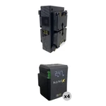 Core Swx Nanox Micro 98WH Li-ion 4 Batteries + Quad Charger Kit (gold Mount). Fixed Price $1211.00.