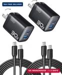 Iniu Usb Charger Block, 30W 2-PACK Dual Port Gan Fast Charging Wall Wi. Fixed Price $29.98.