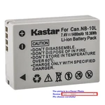 Kastar Replacement Battery For Canon NB-10LH NB10LH & CB-2LC CB2LC. Fixed Price $8.99.
